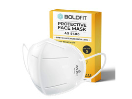 Boldfit N95 mask for face (Pack of 5) Anti Pollution, protective. Third Party Tested by manufacturer at SGS & Ministry of Textiles